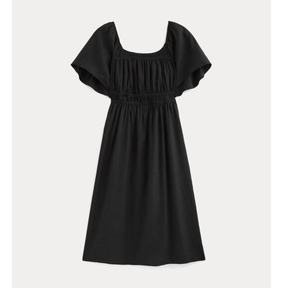 NWT Everlane Linen Flutter-Sleeve Dress - Picture 4 of 4